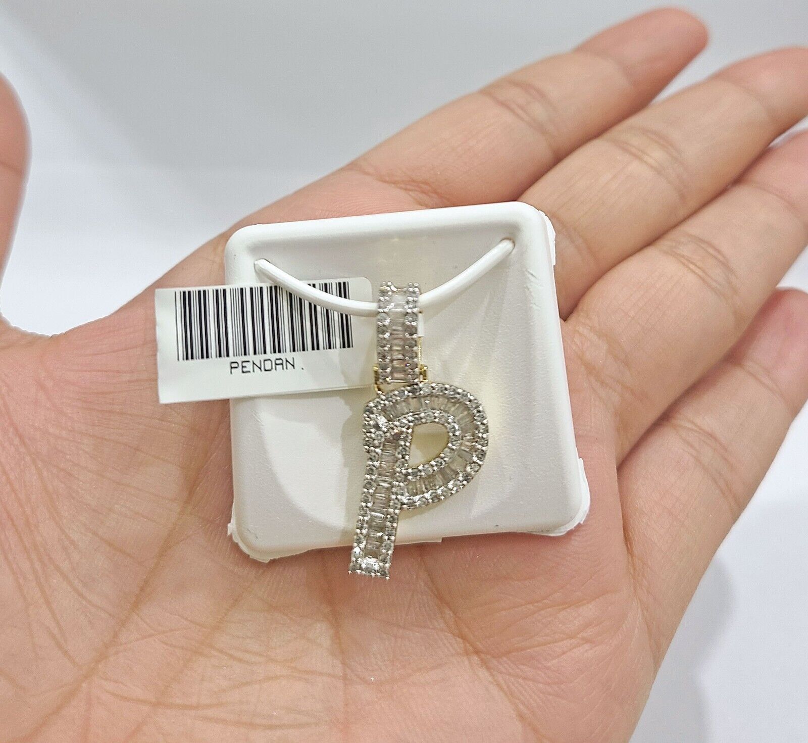 Real 10K Yellow Gold Initials Diamond Cut Charm A - Z Pendant Alphabets - GoldenlinQ