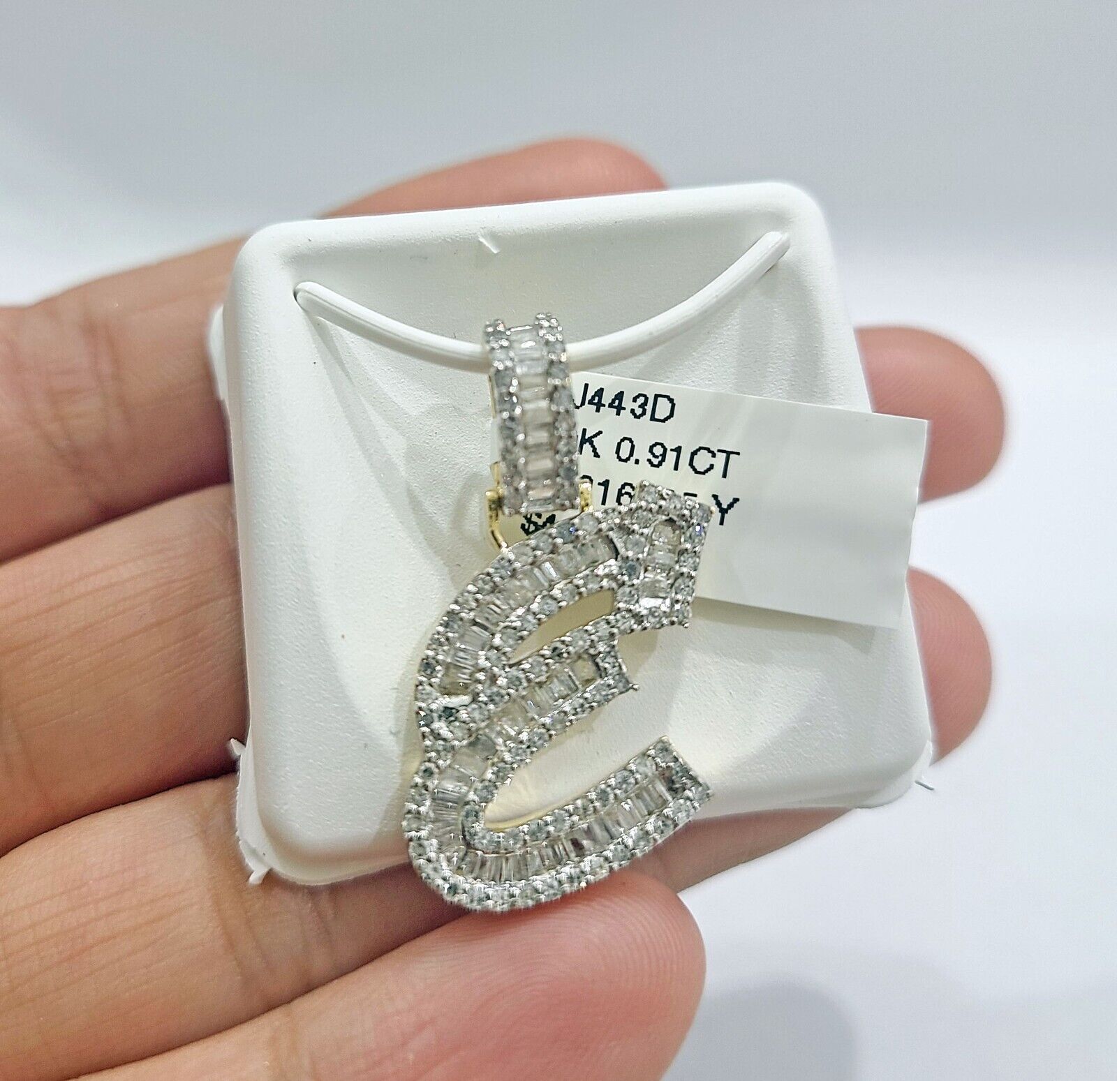 Real 10K Yellow Gold Initials Diamond Cut Charm A - Z Pendant Alphabets - GoldenlinQ