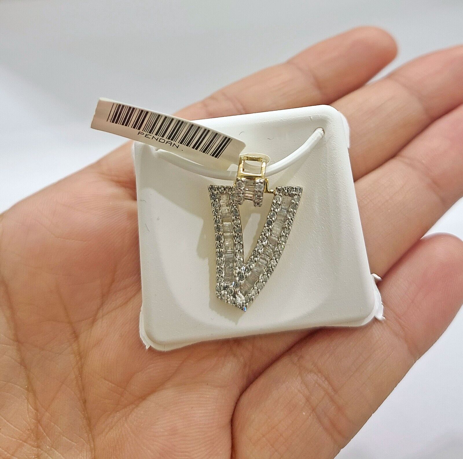 Real 10K Yellow Gold Initials Diamond Cut Charm A - Z Pendant Alphabets - GoldenlinQ