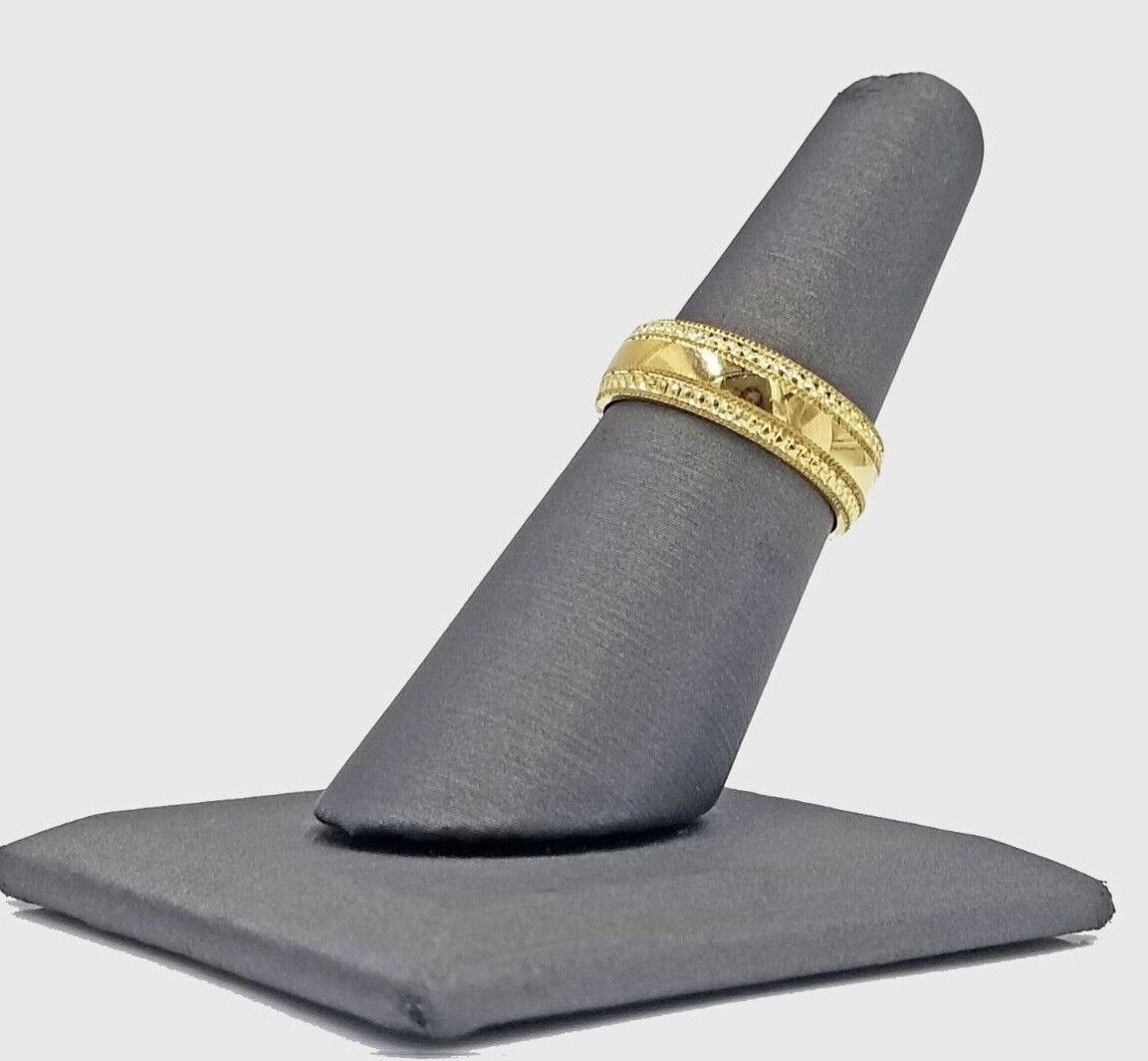 Real 10k Yellow Gold Ladies Ring Band Wedding Band For women 10kt gold Size 5.5 - GoldenlinQ