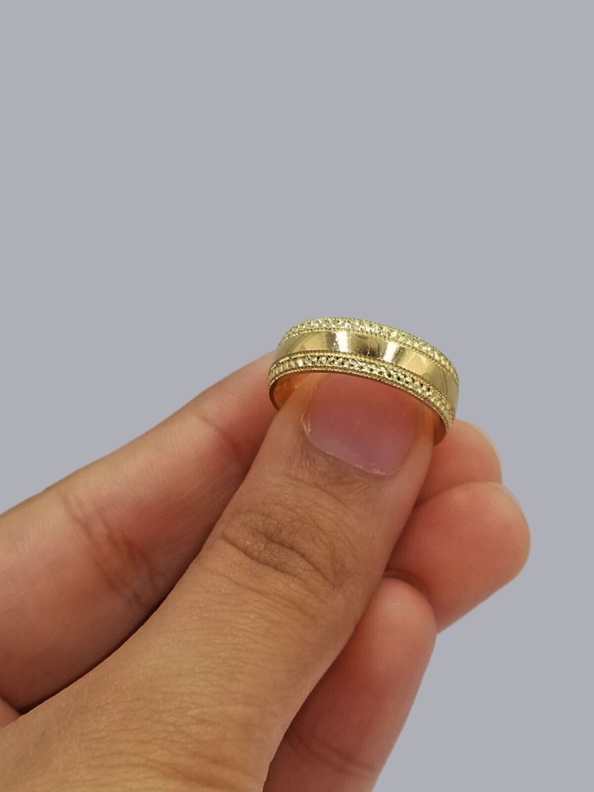 Real 10k Yellow Gold Ladies Ring Band Wedding Band For women 10kt gold Size 5.5 - GoldenlinQ