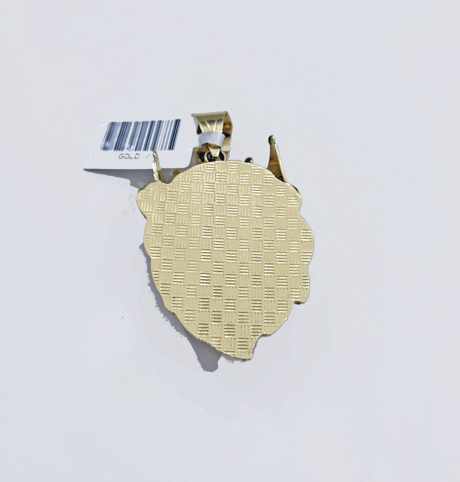 Real 10k Yellow Gold Lion Head Crown Charm Pendant 10kt for Chain - GoldenlinQ