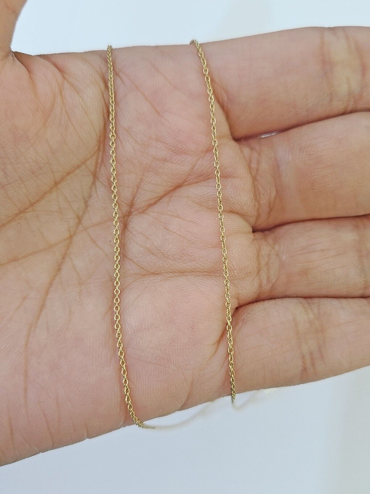 Real 10k Yellow Gold LOVE Diamond Pendant Chain Necklace Set Women - GoldenlinQ