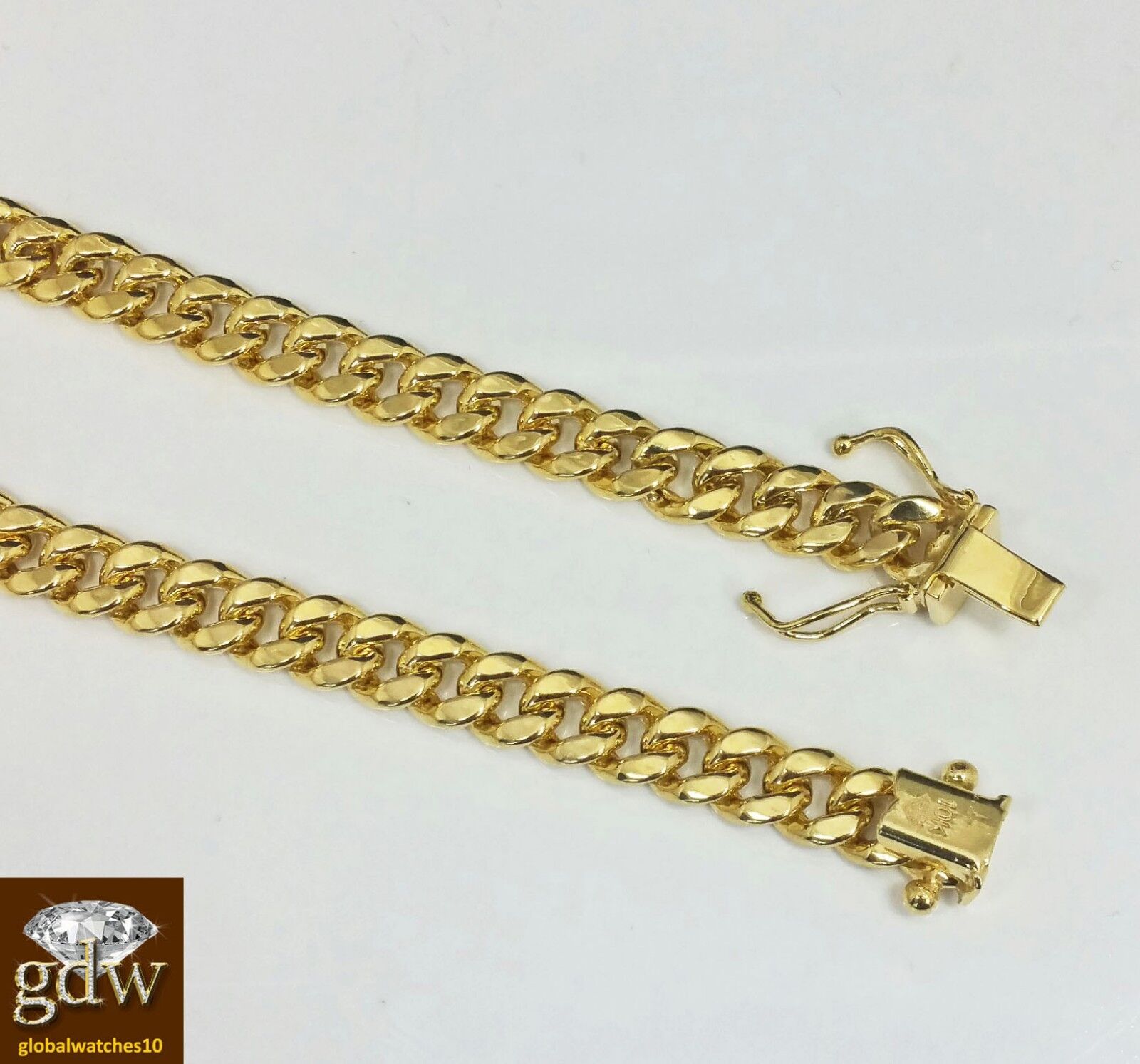 Real 10k Yellow Gold Miami Cuban Bracelet 6mm 8.5" Box Lock - GoldenlinQ