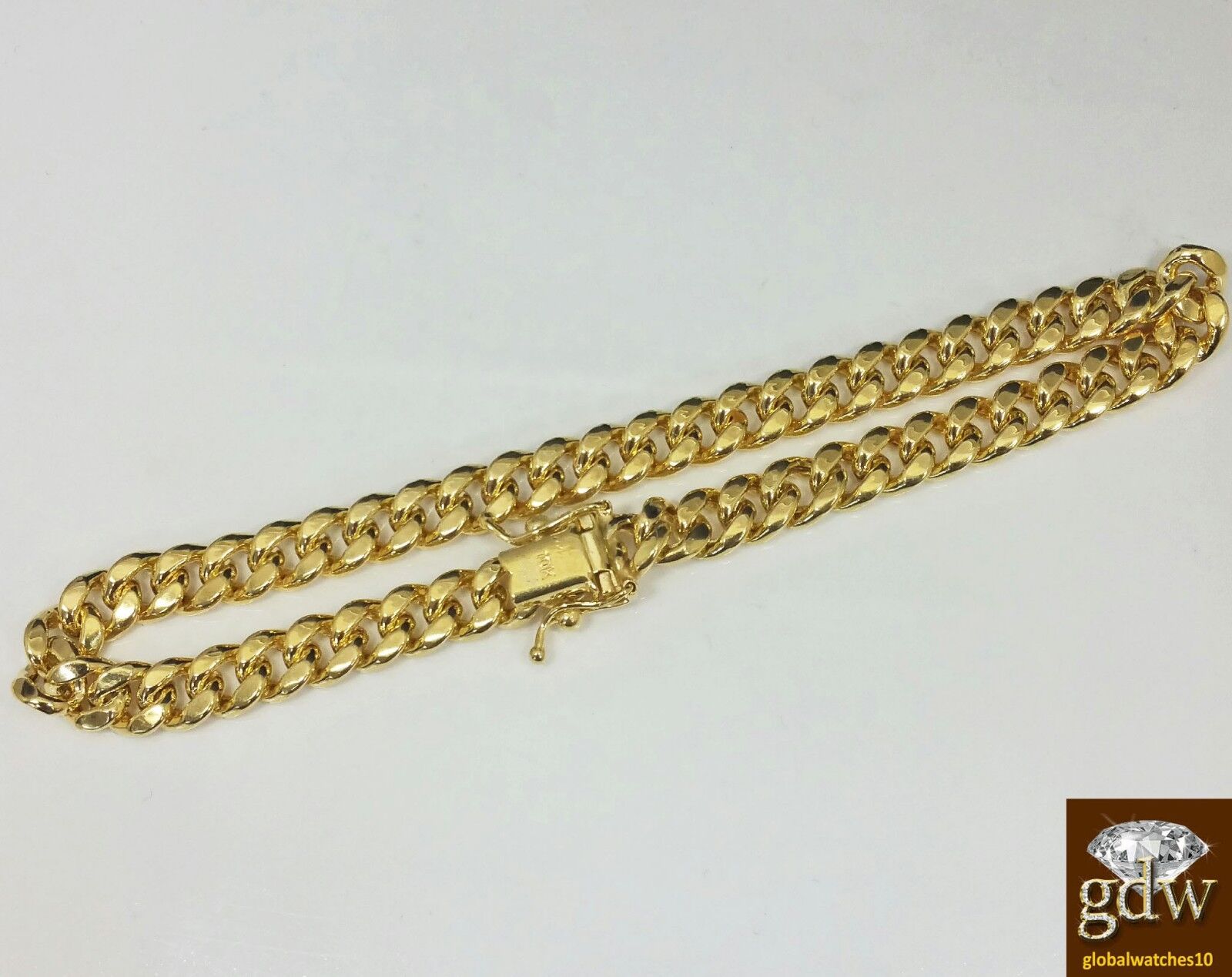 Real 10k Yellow Gold Miami Cuban Bracelet 6mm 8.5" Box Lock - GoldenlinQ