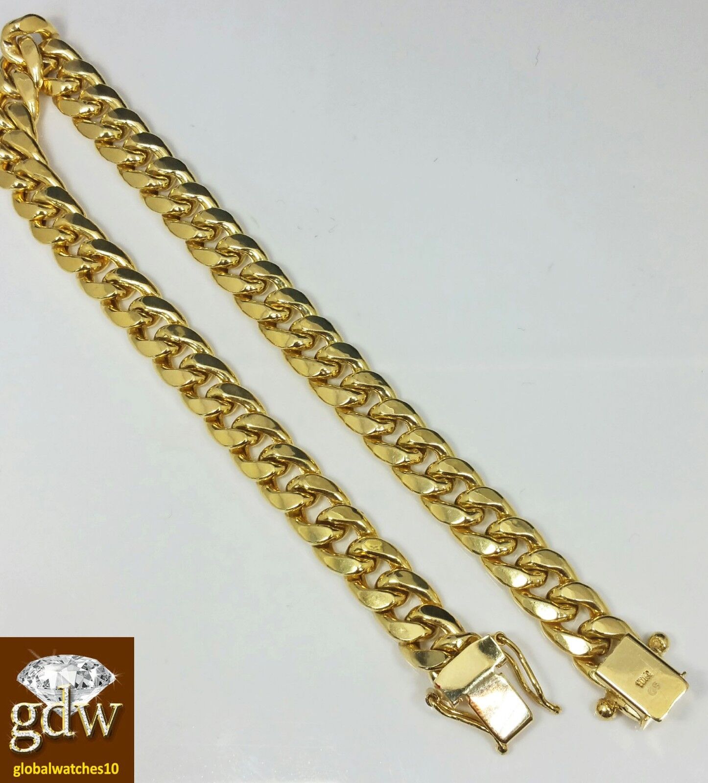 Real 10k Yellow Gold Miami Cuban Bracelet 7mm 8 Inch Unisex Box Lock - GoldenlinQ