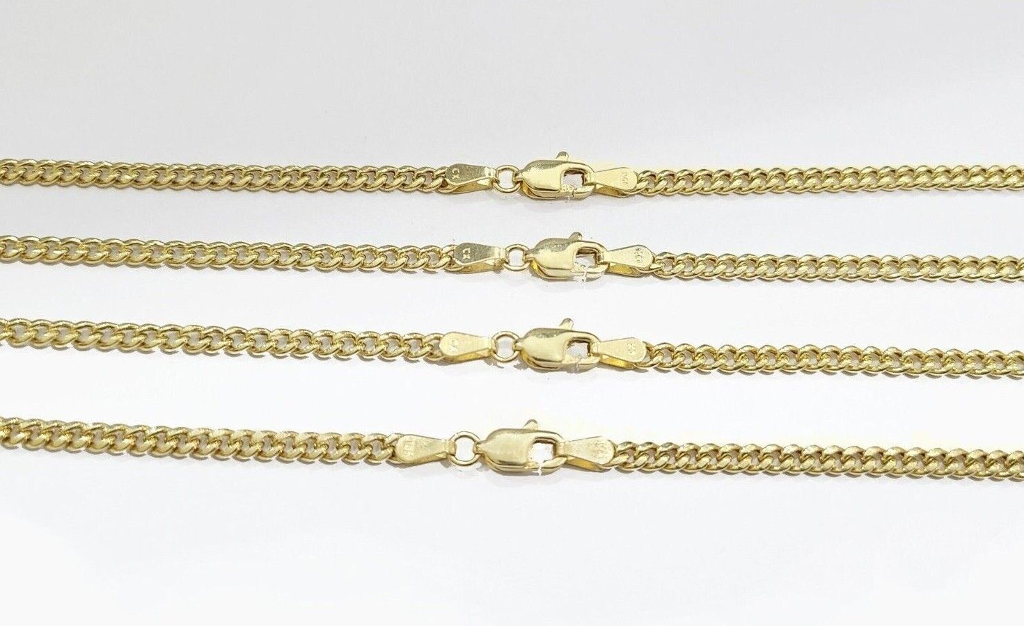 Real 10K Yellow Gold Miami Cuban Chain 5mm Necklace 18 - 28'' Inches Lobster 10kt - GoldenlinQ