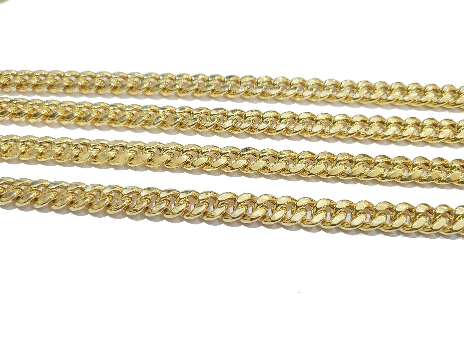 Real 10K Yellow Gold Miami Cuban Chain 8mm Necklace 18 - 30'' Inches Box 10kt - GoldenlinQ
