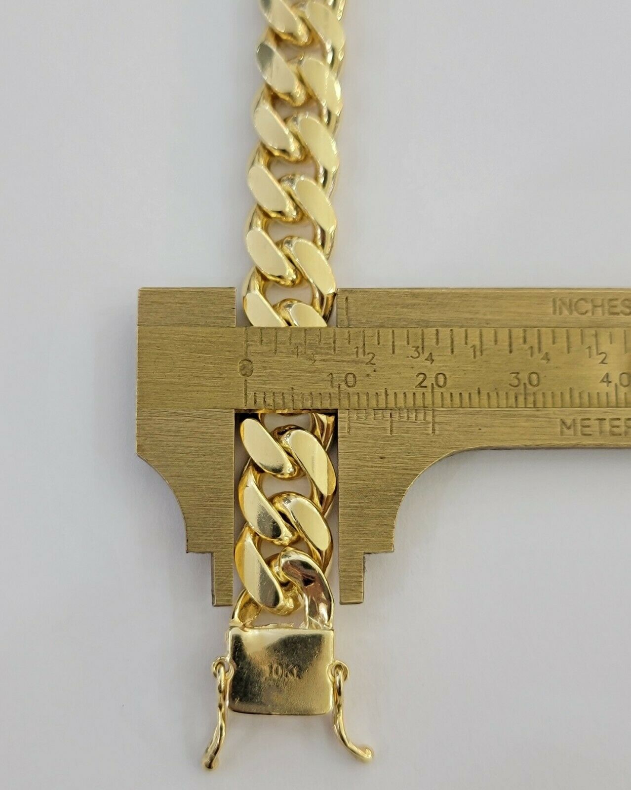 Real 10K Yellow Gold Miami Cuban Link Bracelet 11mm "9, Men's 10kt Strong SOLID - GoldenLinQ