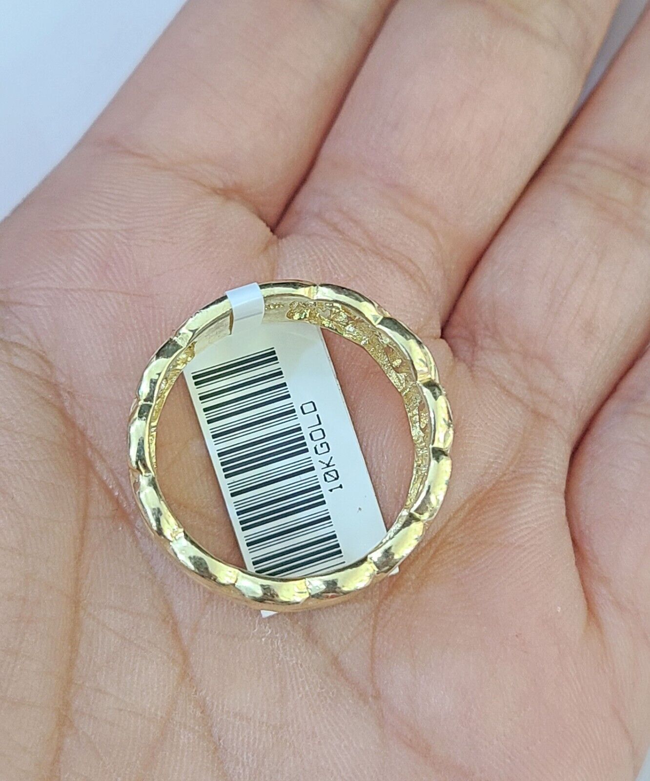 REAL 10K Yellow Gold Miami Cuban Ring Band Style Rings Men Women Pinky - GoldenlinQ