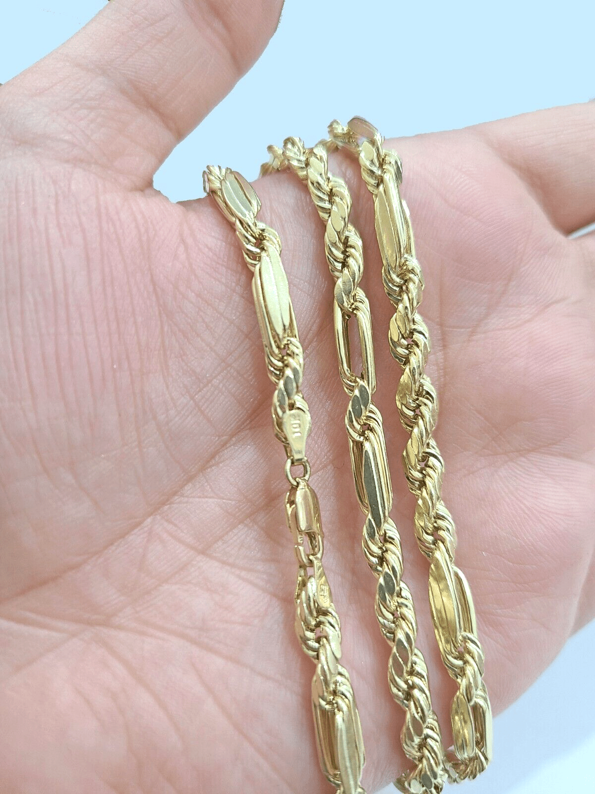 Real 10k Yellow Gold Milano Rope Chain 22 Inch Necklace Lion Head Charm Pendant - GoldenlinQ