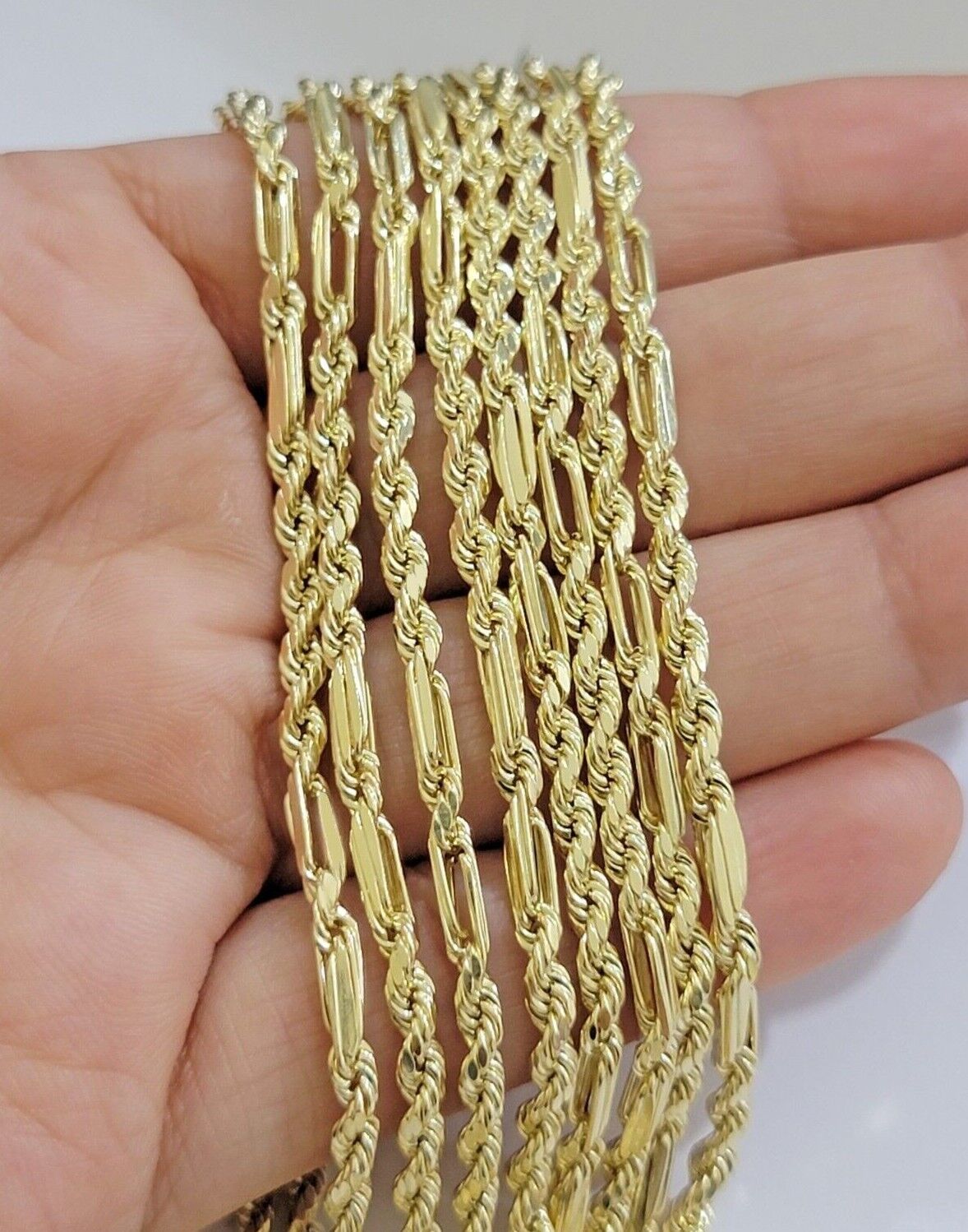Real 10k Yellow Gold Milano Rope Chain Necklace 18" - 24"Inches 3mm 10kt Men Women - GoldenlinQ
