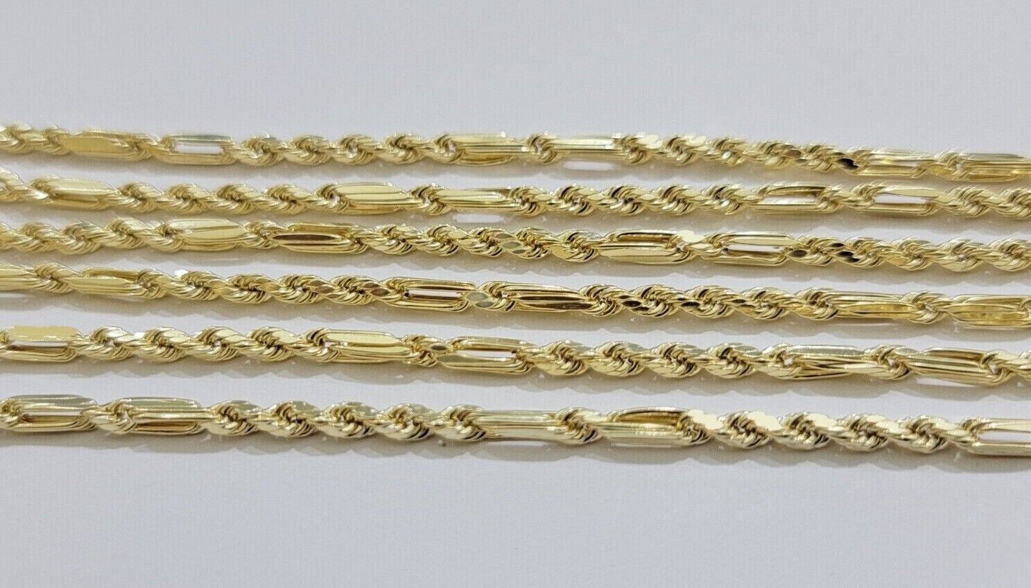 Real 10k Yellow Gold Milano Rope Chain Necklace 18" - 24"Inches 3mm 10kt Men Women - GoldenlinQ