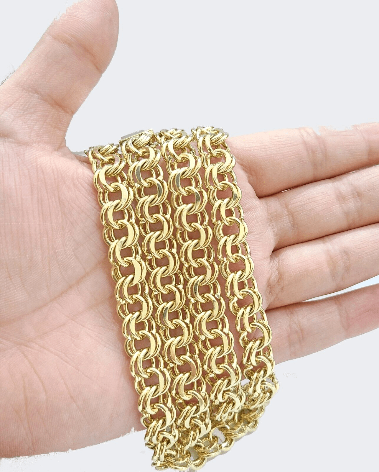 Real 10k Yellow Gold Necklace 10mm Chino Chain 26'' inches Unisex - GoldenlinQ