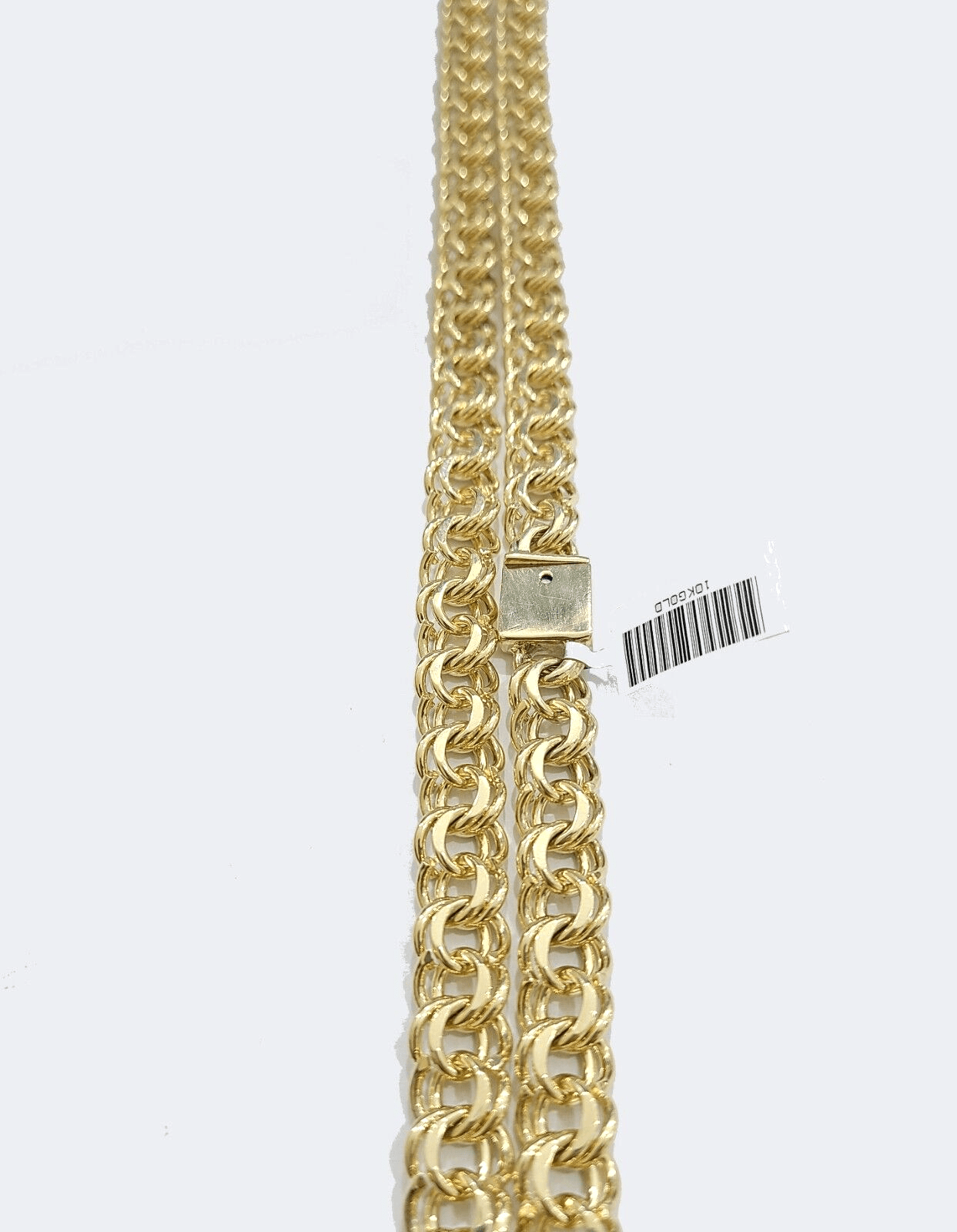 Real 10k Yellow Gold Necklace 10mm Chino Chain 26'' inches Unisex - GoldenlinQ