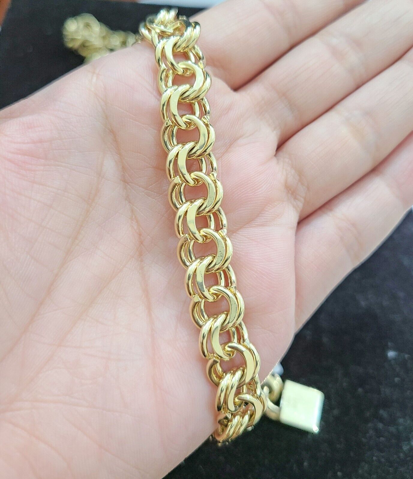 Real 10k Yellow Gold Necklace 12mm Chino Chain 26'' inches Unisex - GoldenlinQ