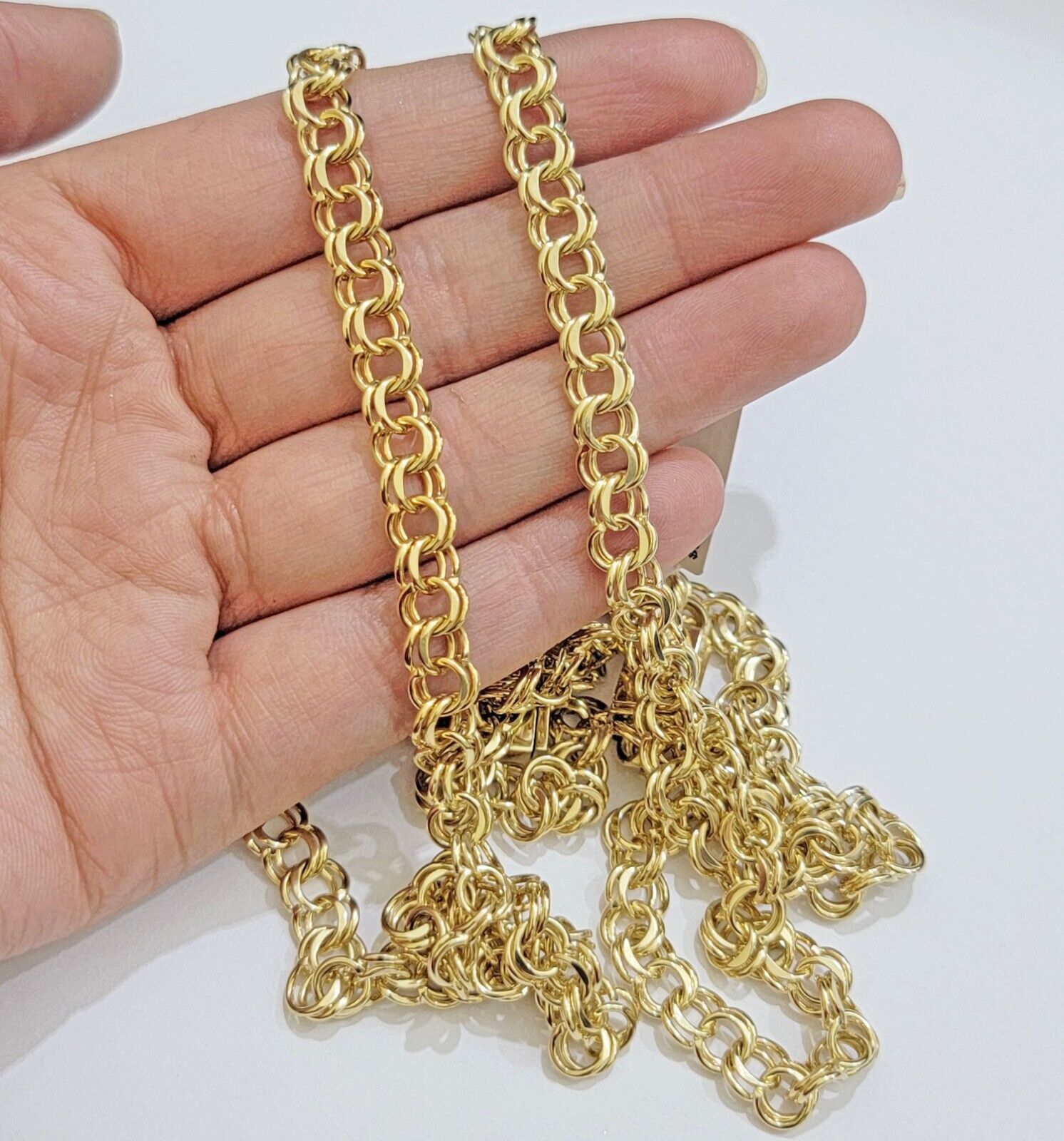 Real 10k Yellow Gold Necklace Chain Chino Link 6mm SOLID 18 - 26 Inch Mens 10Kt - GoldenlinQ