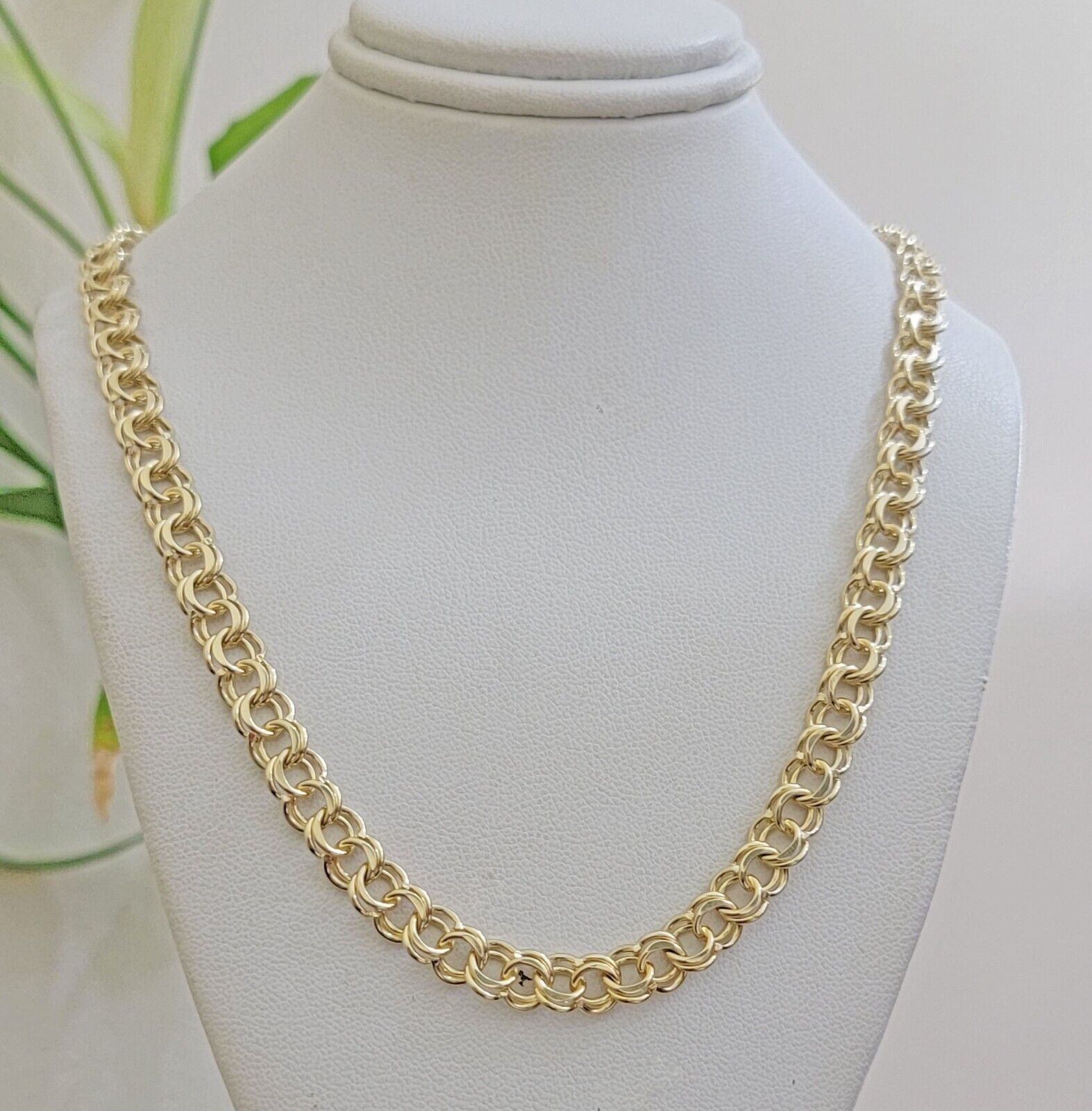 Real 10k Yellow Gold Necklace Chain Chino Link 6mm SOLID 18 - 26 Inch Mens 10Kt - GoldenlinQ