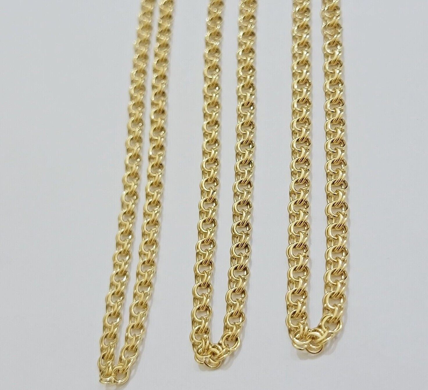 Real 10k Yellow Gold Necklace Chain Chino Link 6mm SOLID 18 - 26 Inch Mens 10Kt - GoldenlinQ