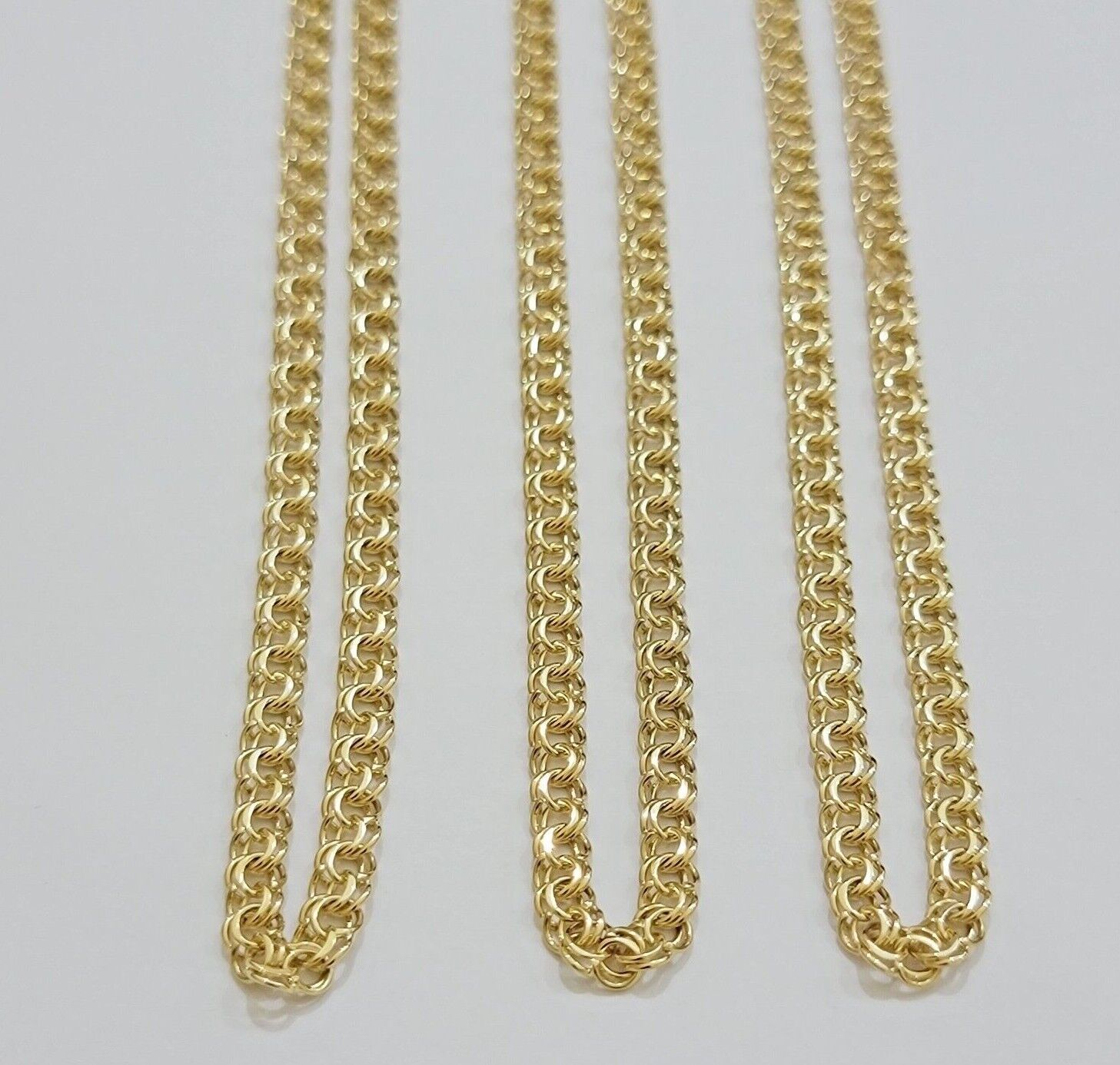 Real 10k Yellow Gold Necklace Chain Chino Link 6mm SOLID 18 - 26 Inch Mens 10Kt - GoldenlinQ