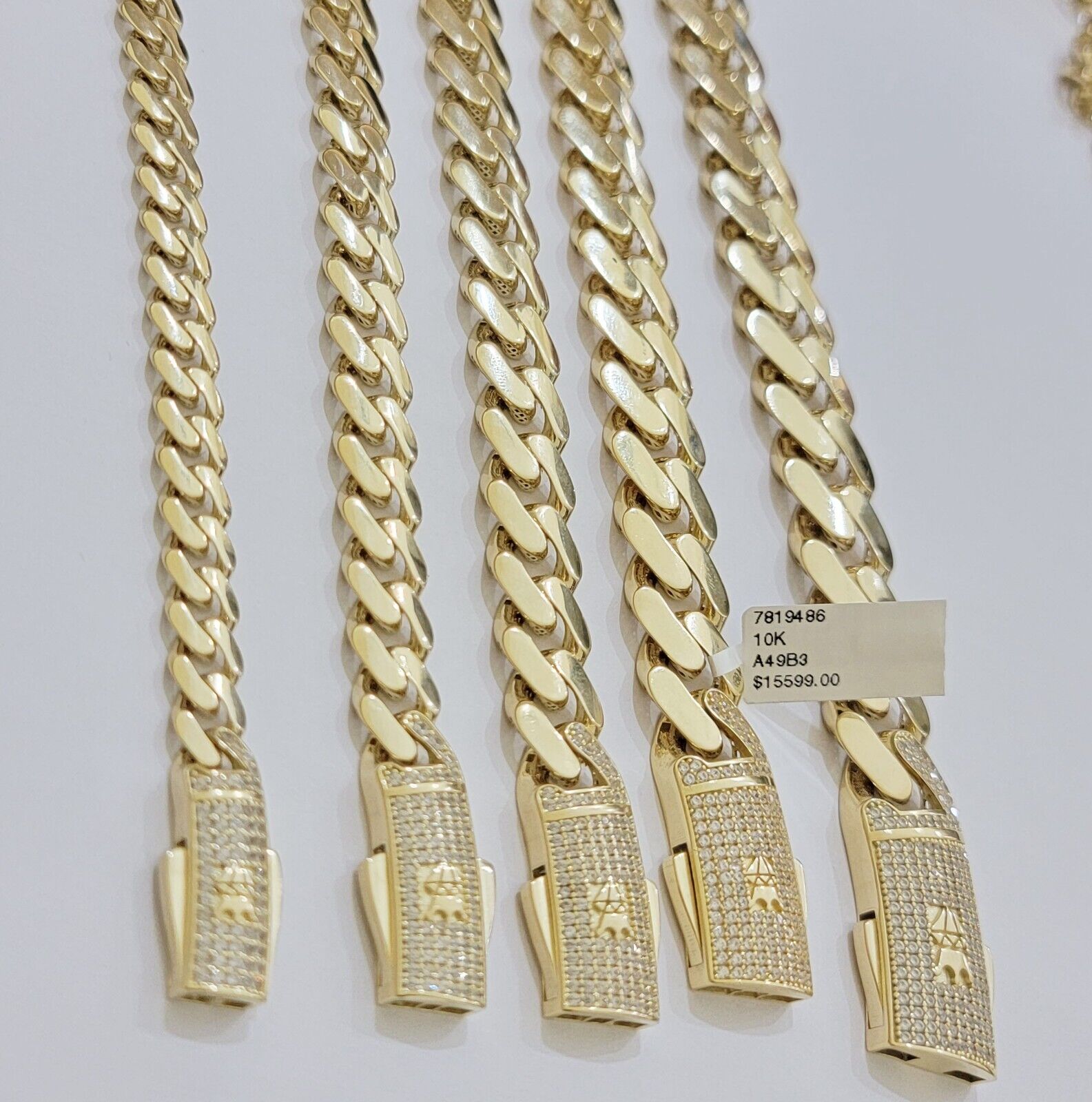 Real 10k Yellow Gold Necklace Link Chain Royal Cuban 7mm - 15mm 20 22 24 26 Inch - GoldenlinQ