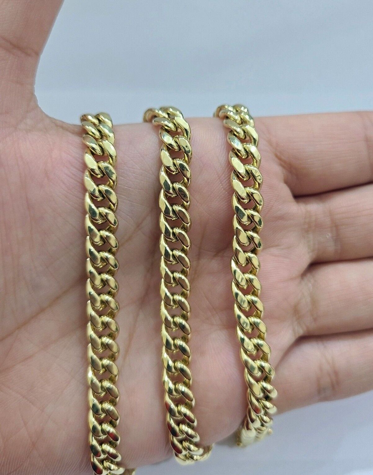 Real 10k Yellow Gold Necklace Miami Cuban Chain 6mm 20" inch 10kt Men's Chain - GoldenlinQ