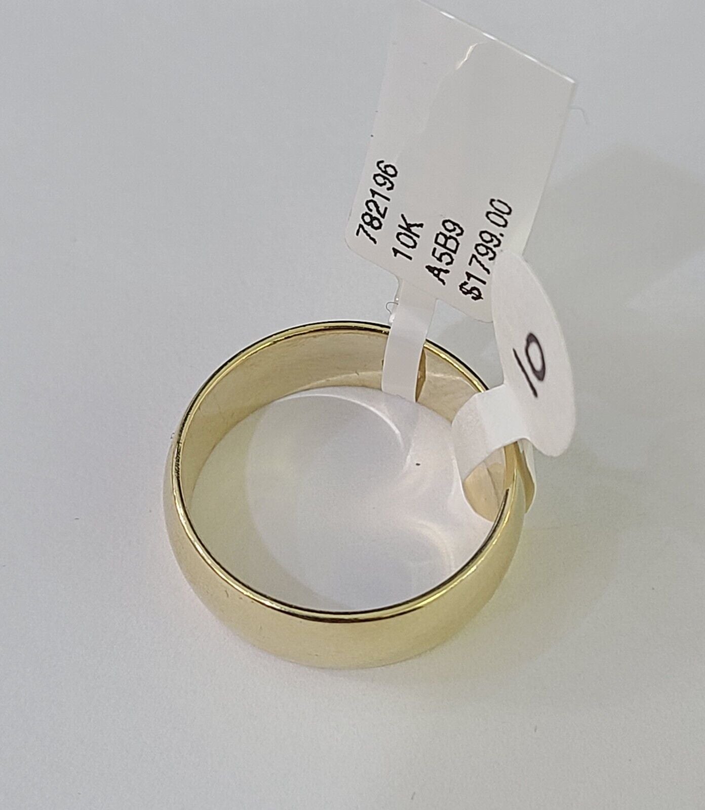 Real 10k Yellow Gold Ring Band Wedding Engagement Size 10 Men Ring - GoldenlinQ