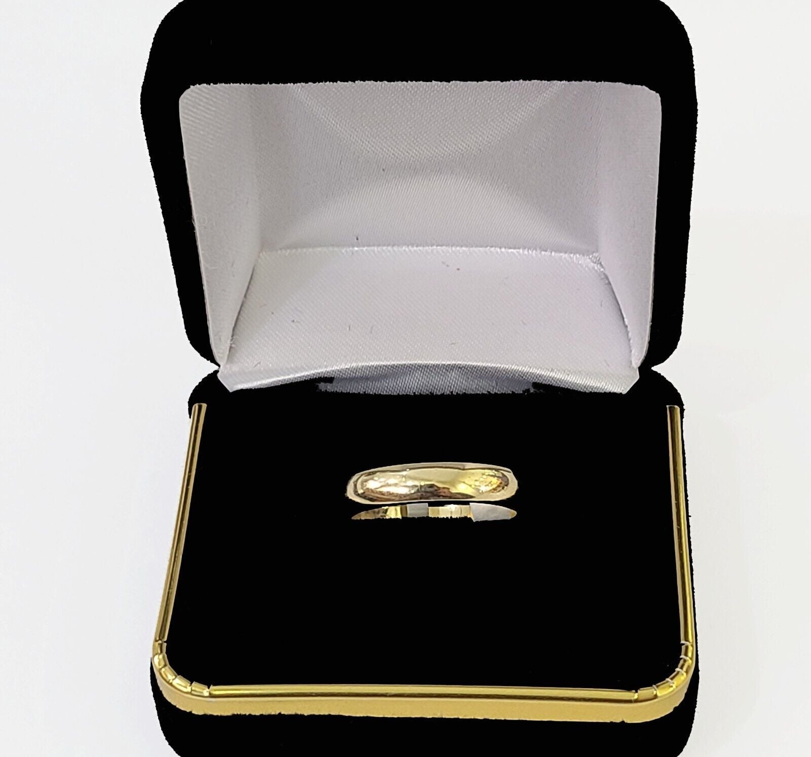 Real 10k Yellow Gold Ring Band Wedding Engagement Size 7 Women Ring - GoldenlinQ