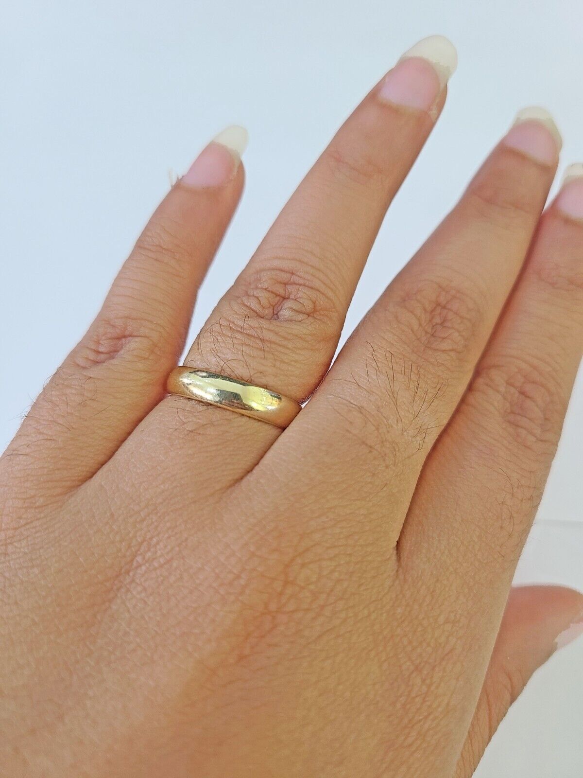 Real 10k Yellow Gold Ring Band Wedding Engagement Size 7 Women Ring - GoldenlinQ