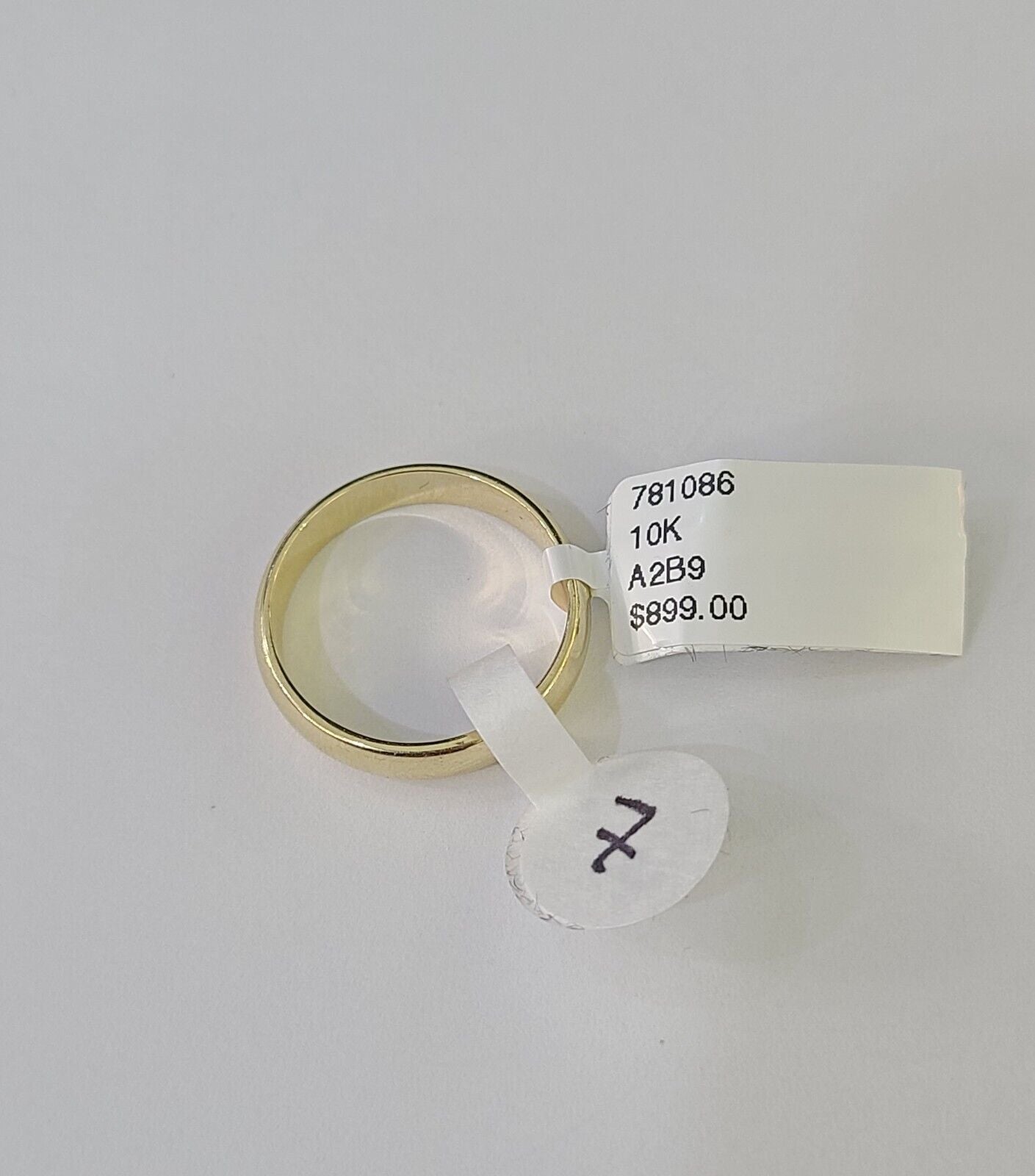 Real 10k Yellow Gold Ring Band Wedding Engagement Size 7 Women Ring - GoldenlinQ