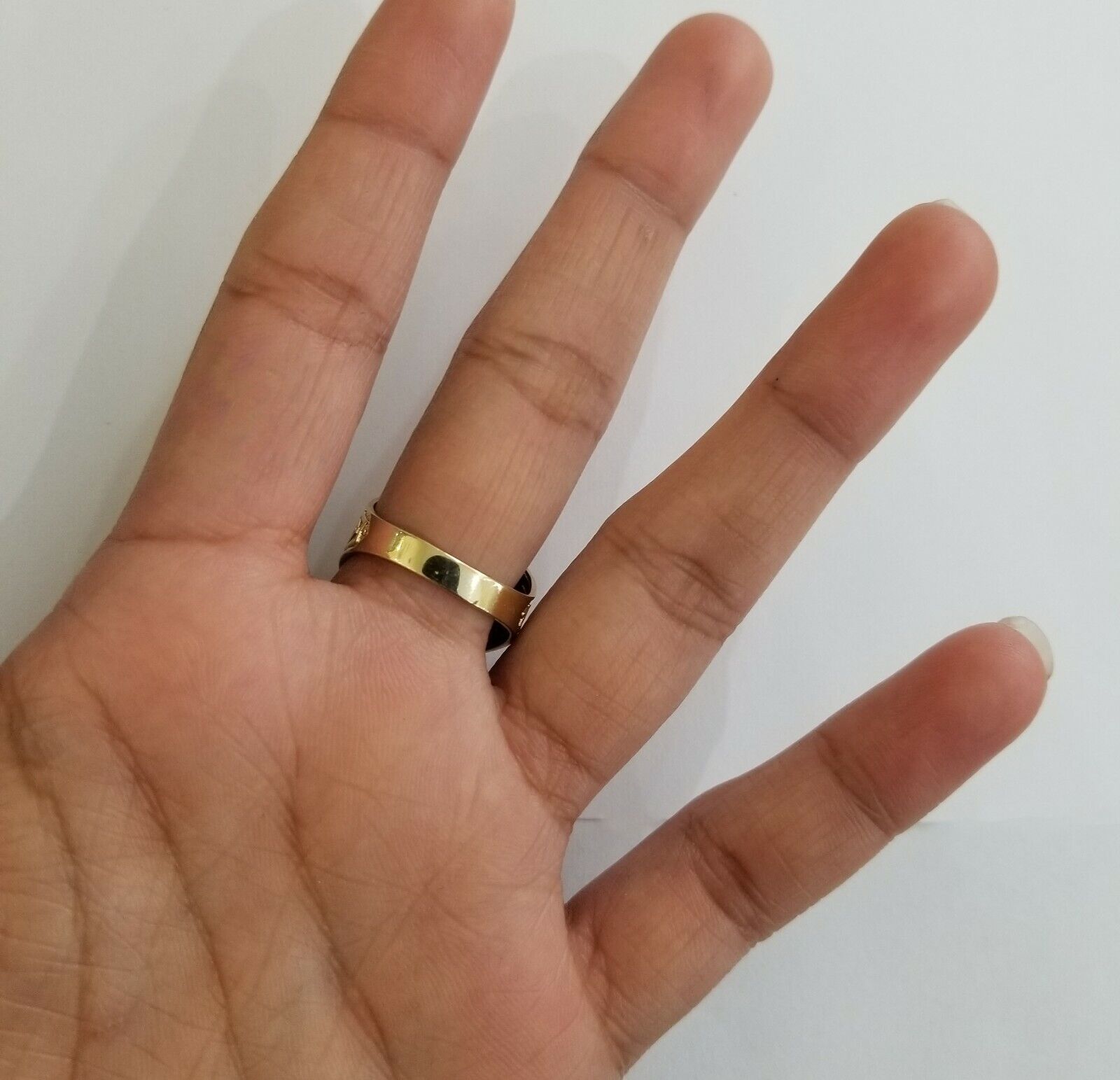 Real 10K Yellow Gold Ring Head Pinky Casual size 9 Mens Ring - GoldenlinQ