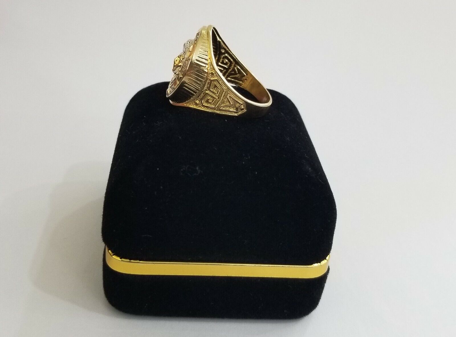 Real 10K Yellow Gold Ring Head Pinky Casual size 9 Mens Ring - GoldenlinQ