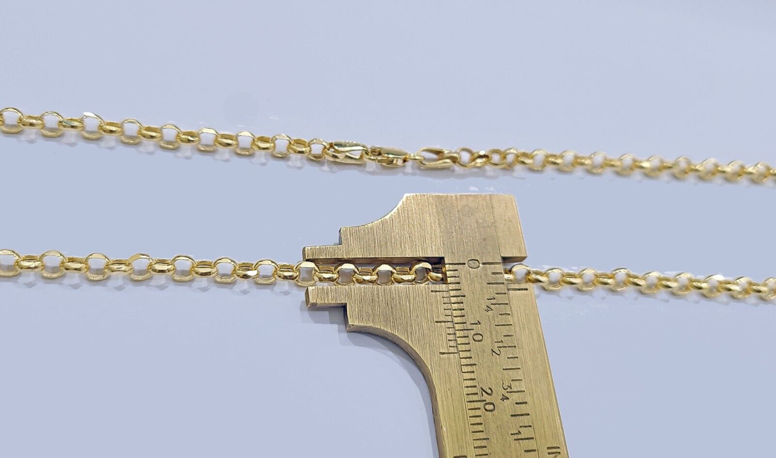 Real 10K Yellow Gold Rolo Link Rope Chain 4mm Necklace Unisex 18 - 26'' inches - GoldenlinQ