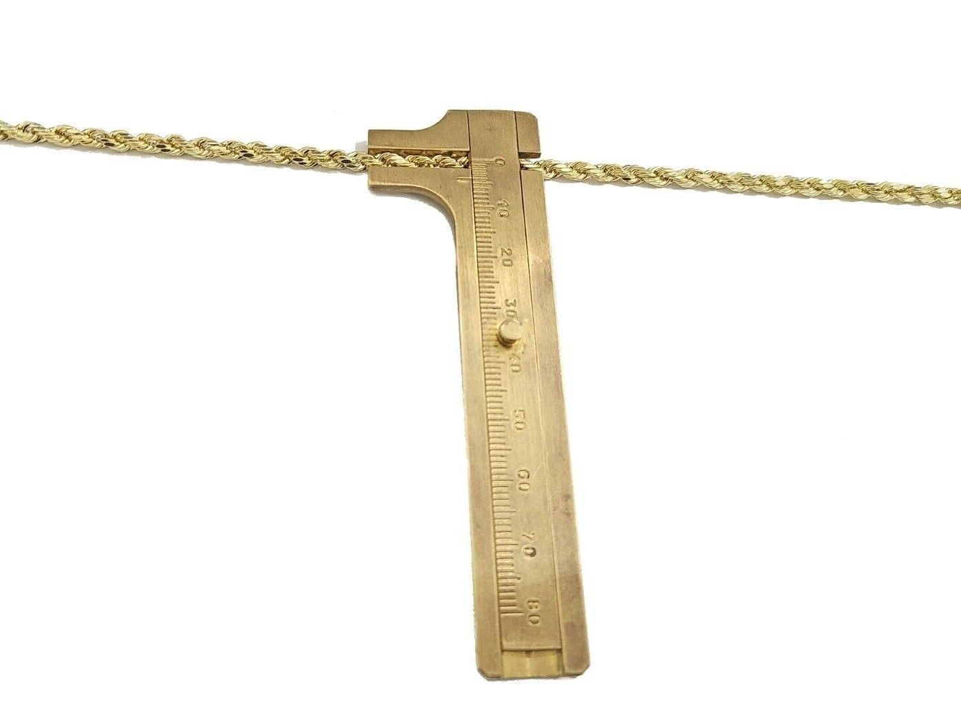 Real 10k Yellow Gold Rope Chain 3mm Necklace 16" - 28 Inch Diamond Cut men Women - GoldenlinQ