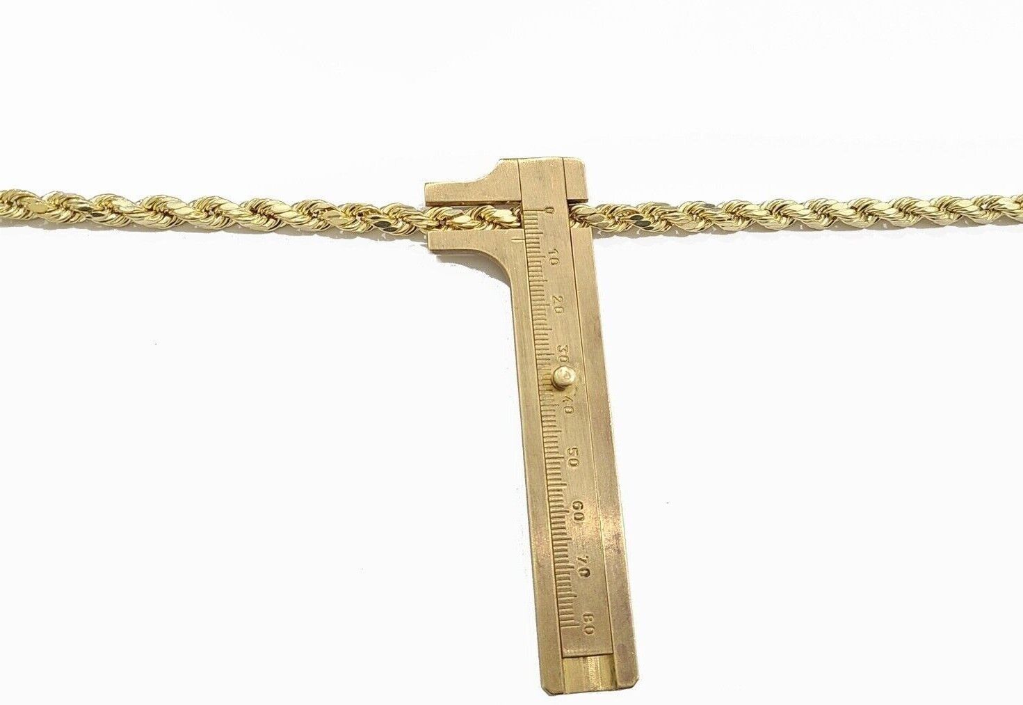 Real 10K Yellow Gold Rope Chain 8mm Necklace 18 - 30'' Inches Lobster Lock 10kt - GoldenlinQ