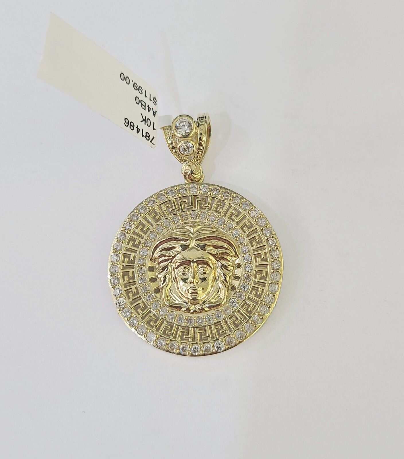 Real 10k Yellow Gold Rope Chain Head Charm Set 4mm 18" - 26"Inch Necklace - GoldenlinQ