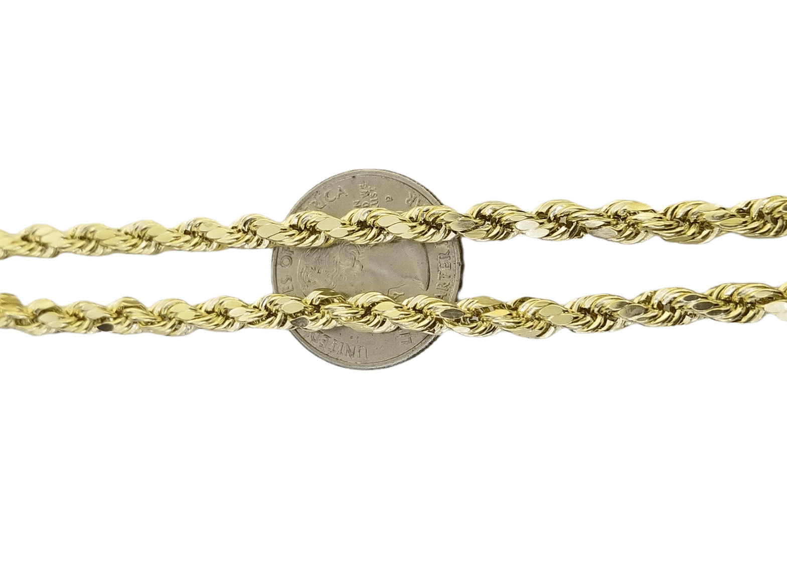 Real 10K Yellow Gold Rope Chain Necklace 26 Inch 3mm - 10mm Real 10k Men Women - GoldenlinQ