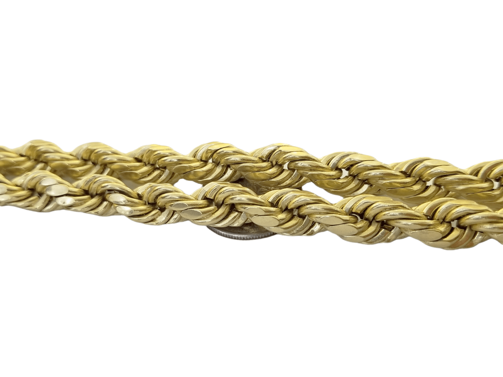 Real 10K Yellow Gold Rope Chain Necklace 26 Inch 3mm - 10mm Real 10k Men Women - GoldenlinQ