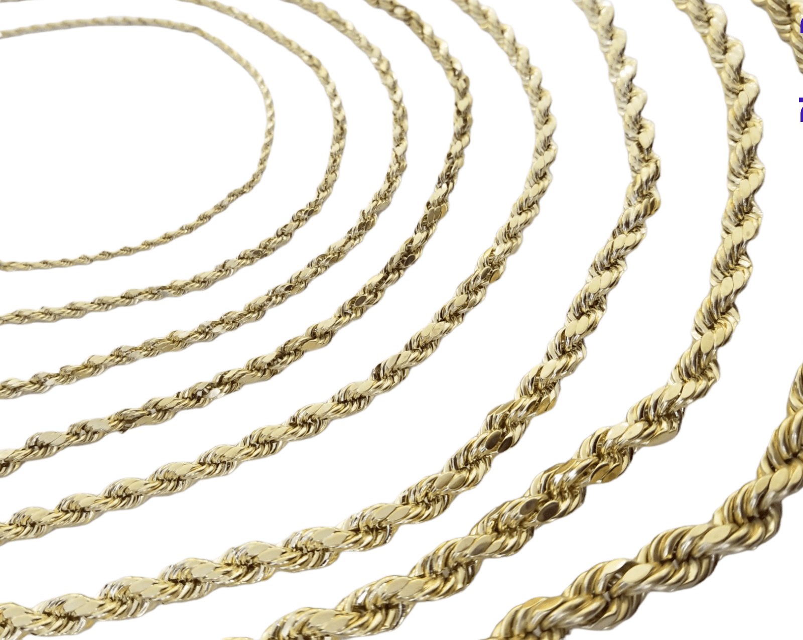 Real 10K Yellow Gold Rope Chain Necklace 26 Inch 3mm - 10mm Real 10k Men Women - GoldenlinQ