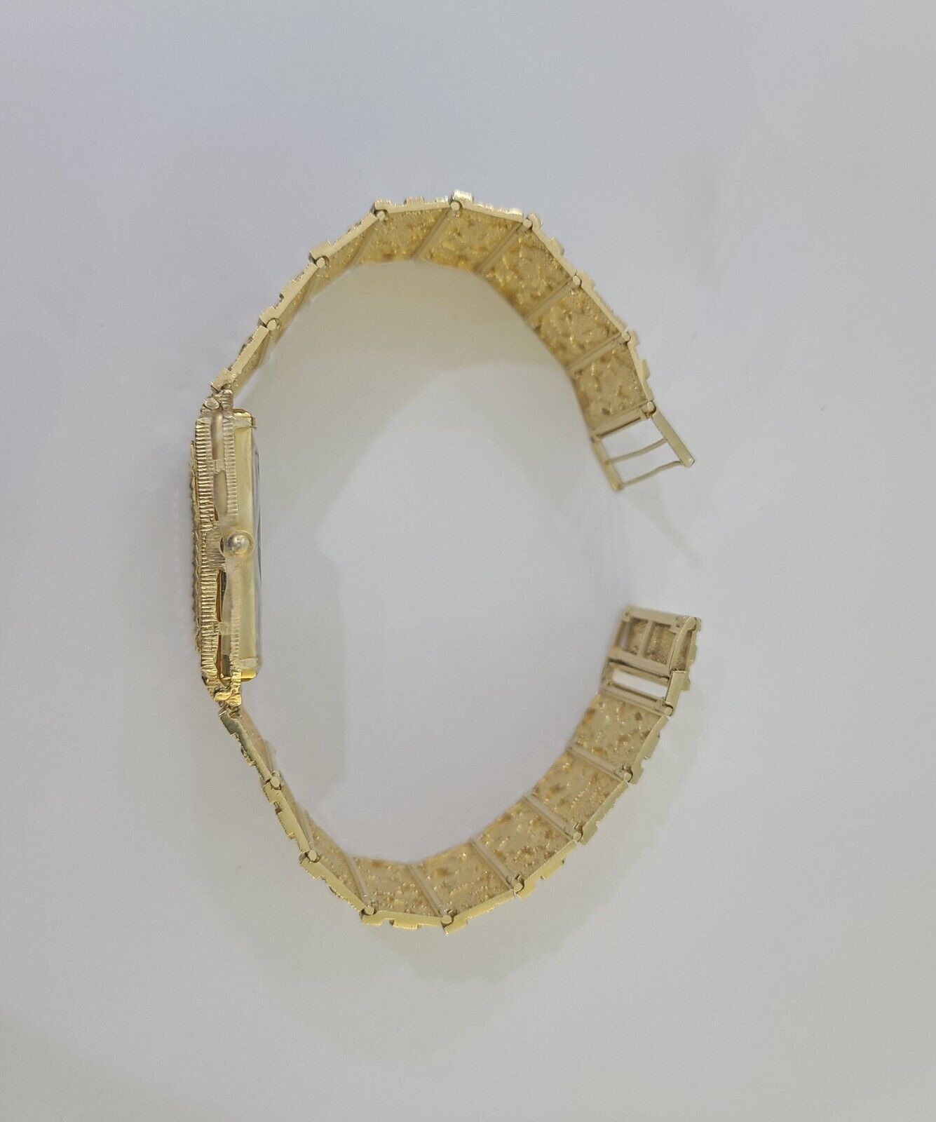 Real 10K Yellow Gold Watch Nugget Style For Men's Genuine 10kt Gold - GoldenlinQ