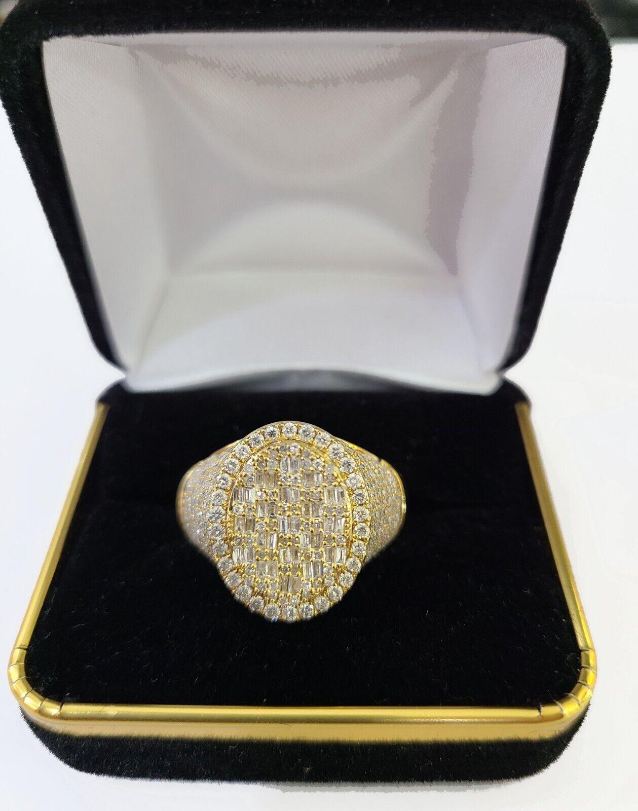 10K Yellow and White Gold Genuine high quality Diamond Ring