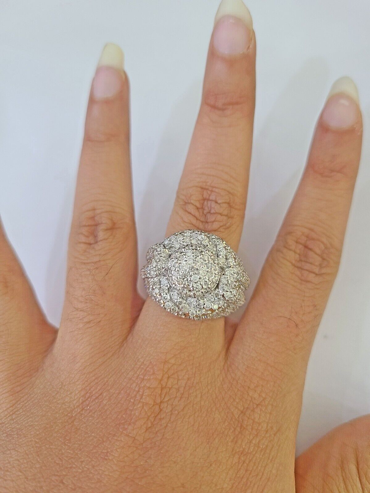 Real 10k Yellow Gold White Diamond Ring Size 10 Mens Ring - GoldenlinQ