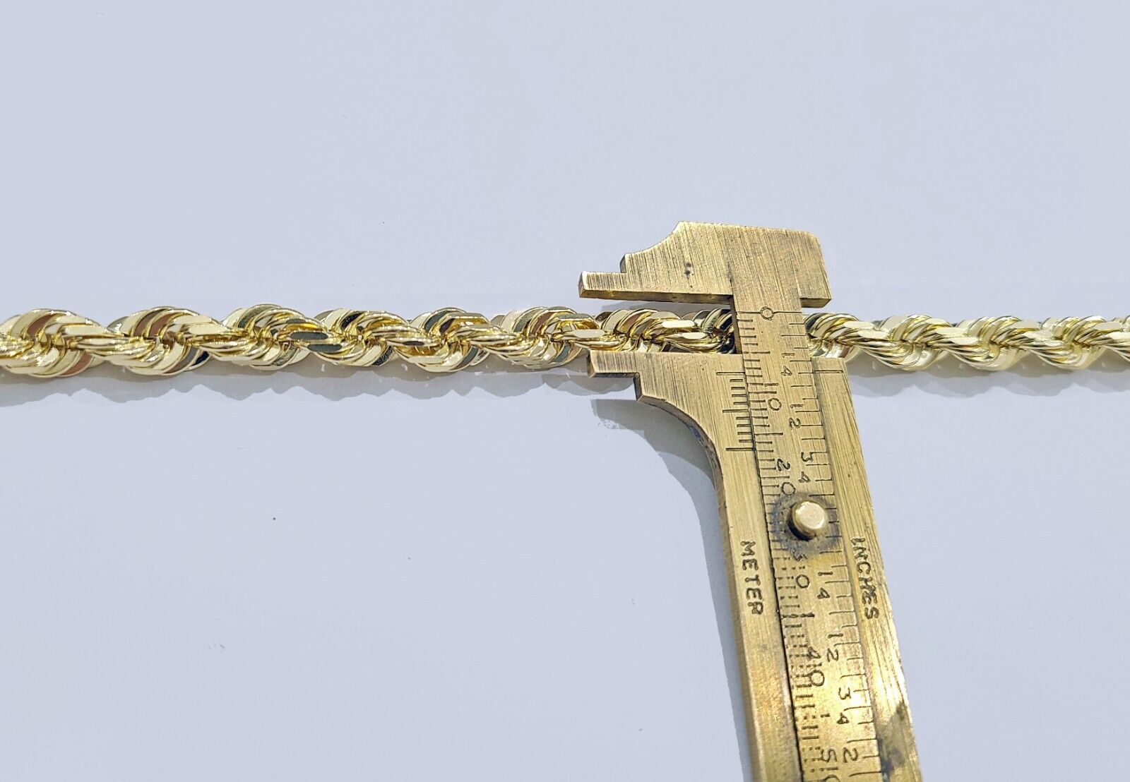 Real 10k Yellow Solid Gold 7mm Rope Bracelet 8'' inch 10kt Unisex - GoldenlinQ