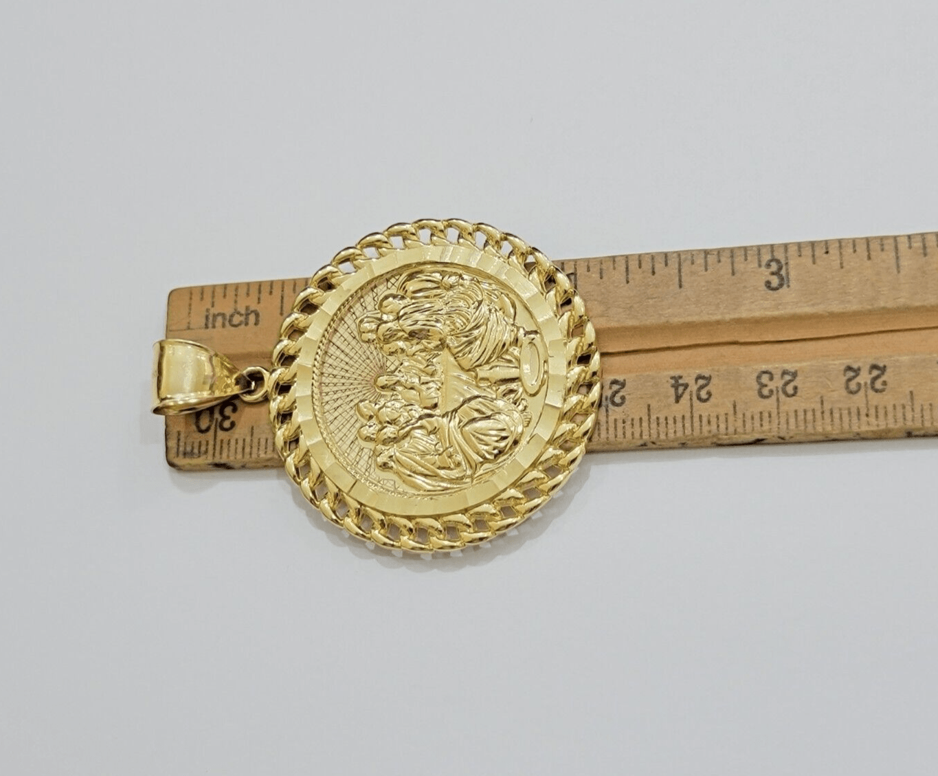 Real 10kt Last Supper Charm Pendant 10k Yellow Gold Chain Necklace 2 Inches SALE - GoldenlinQ