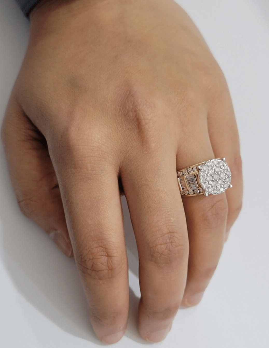 Real 10kt Yellow Gold 2CT Diamond Ring Women Band Natural Genuine Wedding SALE - GoldenlinQ