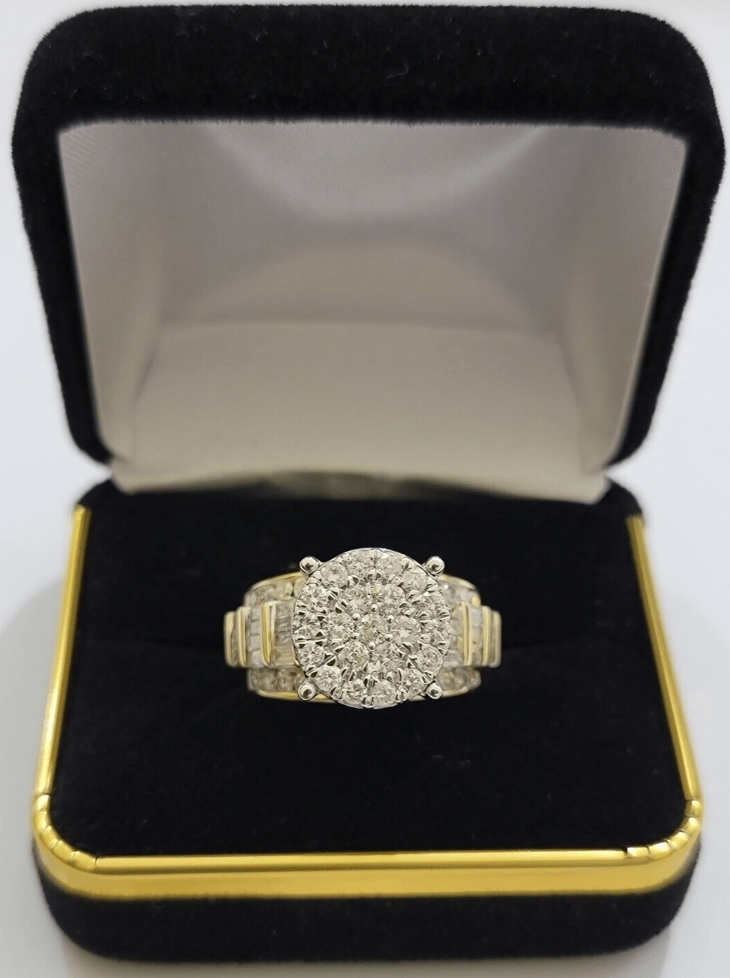 Real 10kt Yellow Gold 2CT Diamond Ring Women Band Natural Genuine Wedding SALE - GoldenlinQ
