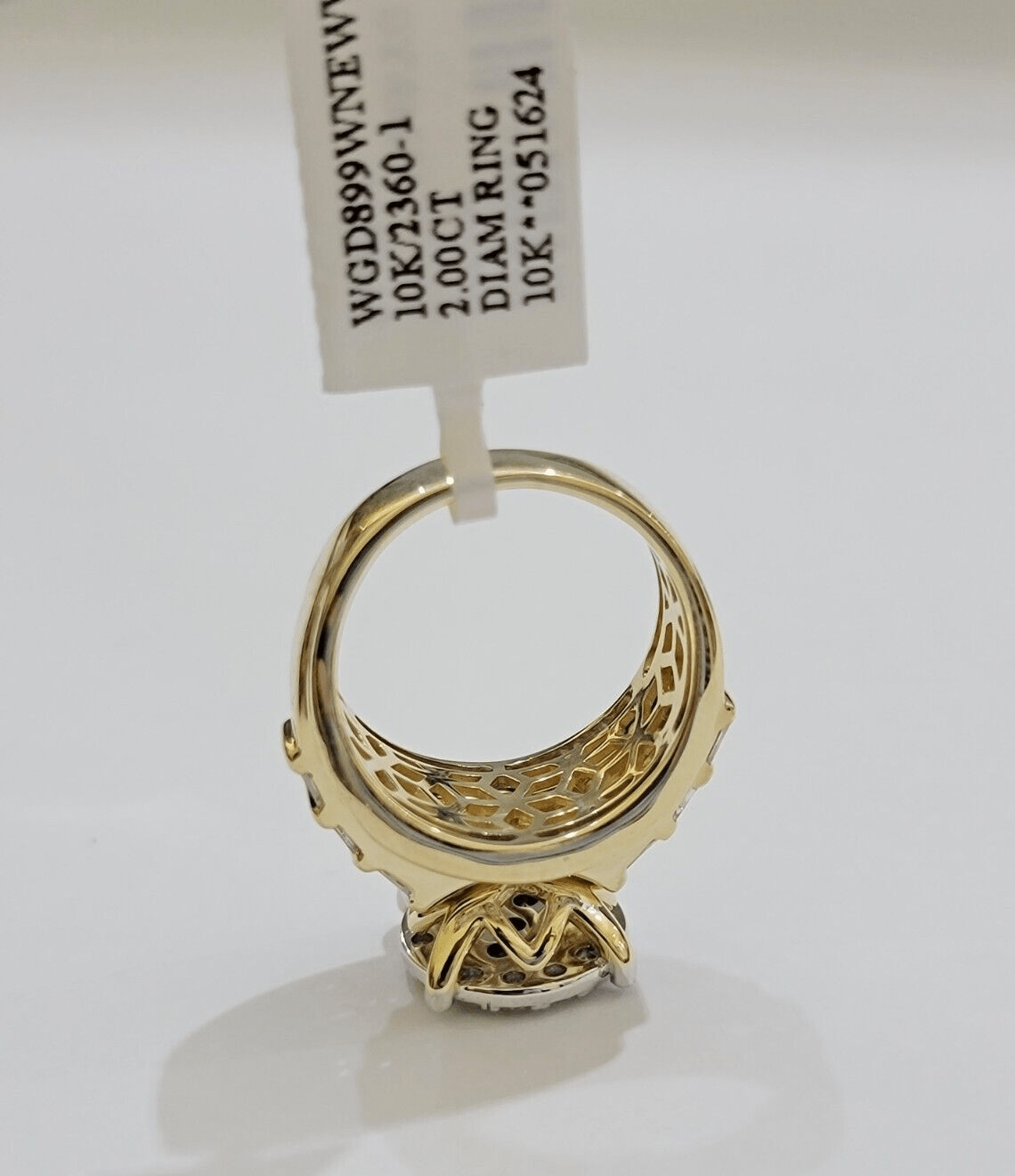 Real 10kt Yellow Gold 2CT Diamond Ring Women Band Natural Genuine Wedding SALE - GoldenlinQ