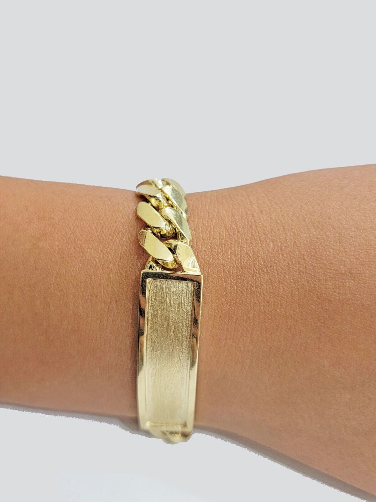 Real 10kt Yellow Gold Solid Miami Cuban Link Bracelet Men's 8.5'' 11mm Box Lock - GoldenlinQ