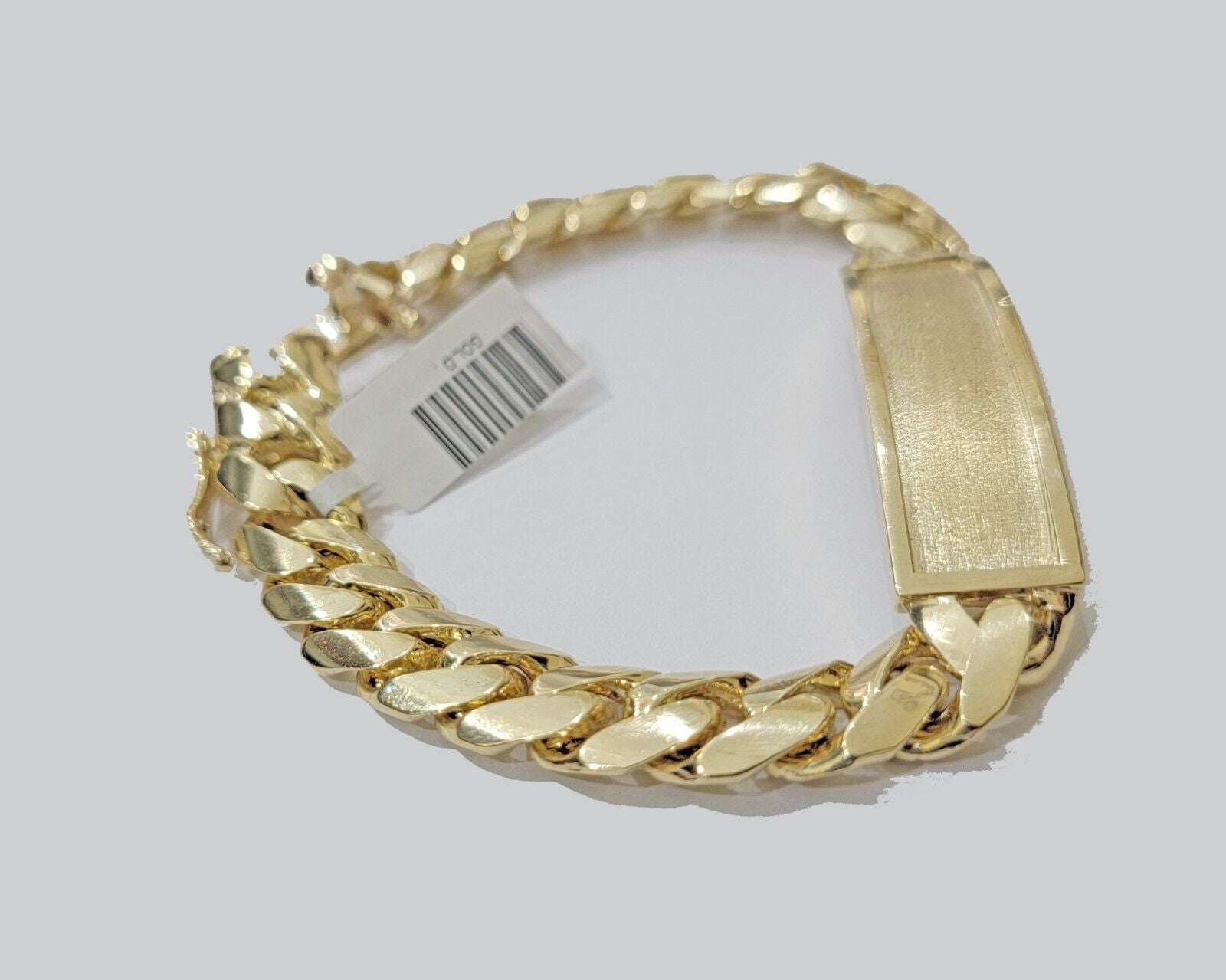 Real 10kt Yellow Gold Solid Miami Cuban Link Bracelet Men's 8.5'' 11mm Box Lock - GoldenlinQ