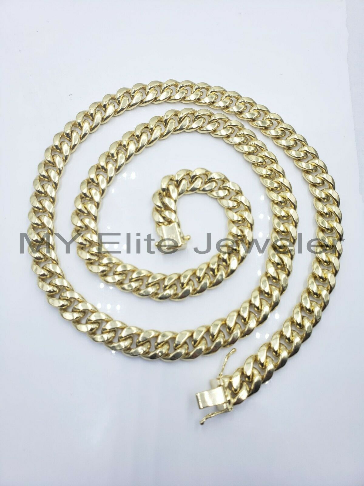 REAL 10MM 14k Gold Cuban Link Chain 30" Necklace Men's Box Lock 14kt Yellow Gold - GoldenlinQ